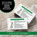 PTSD emotional support dog etiquette card